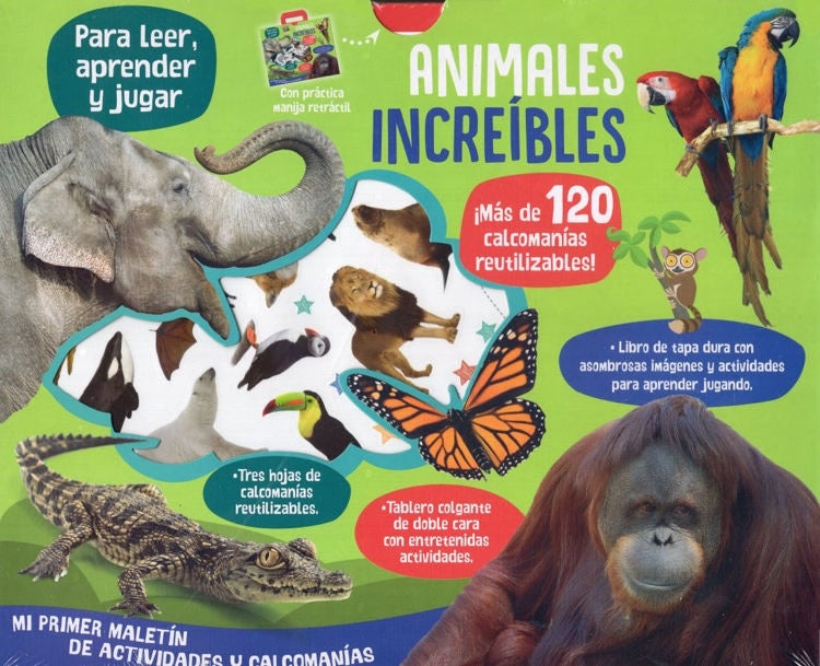 Mi Primer Maletín de Actividades y Calcomanías Animales Increíbles