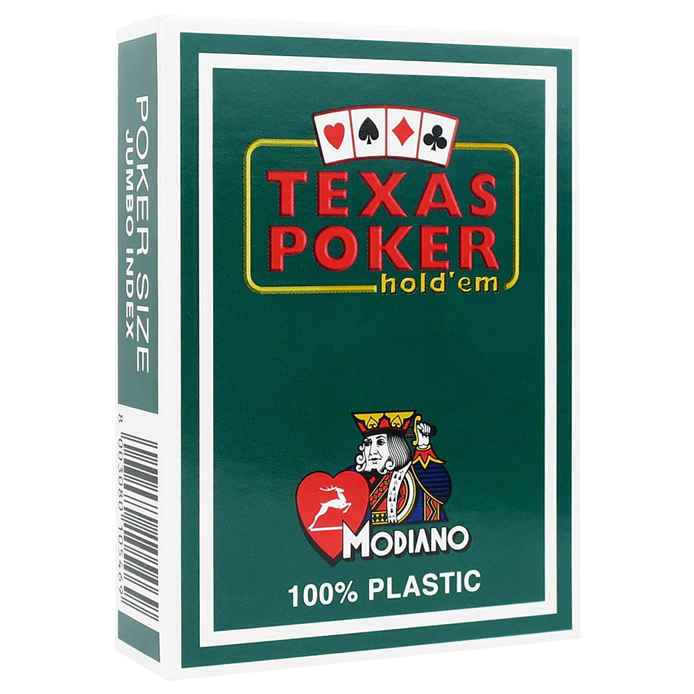 Cartas de Póker Modiano 100% Plástico Verde Oscuro