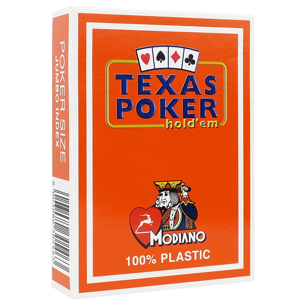 Cartas de Póker Modiano 100% Plástico Naranja