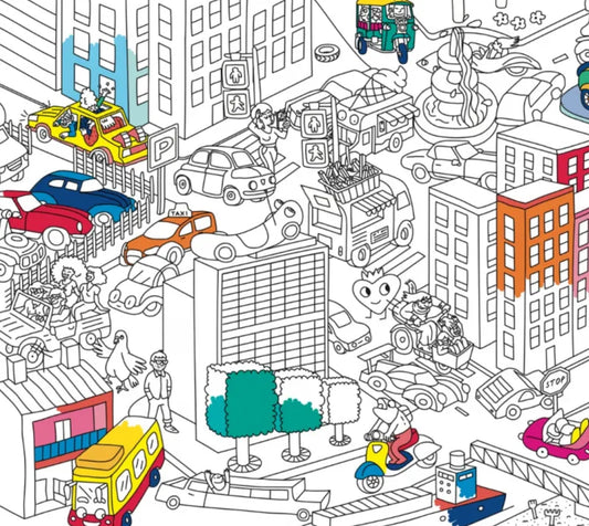 Block individuales colorear Vehículos Omy