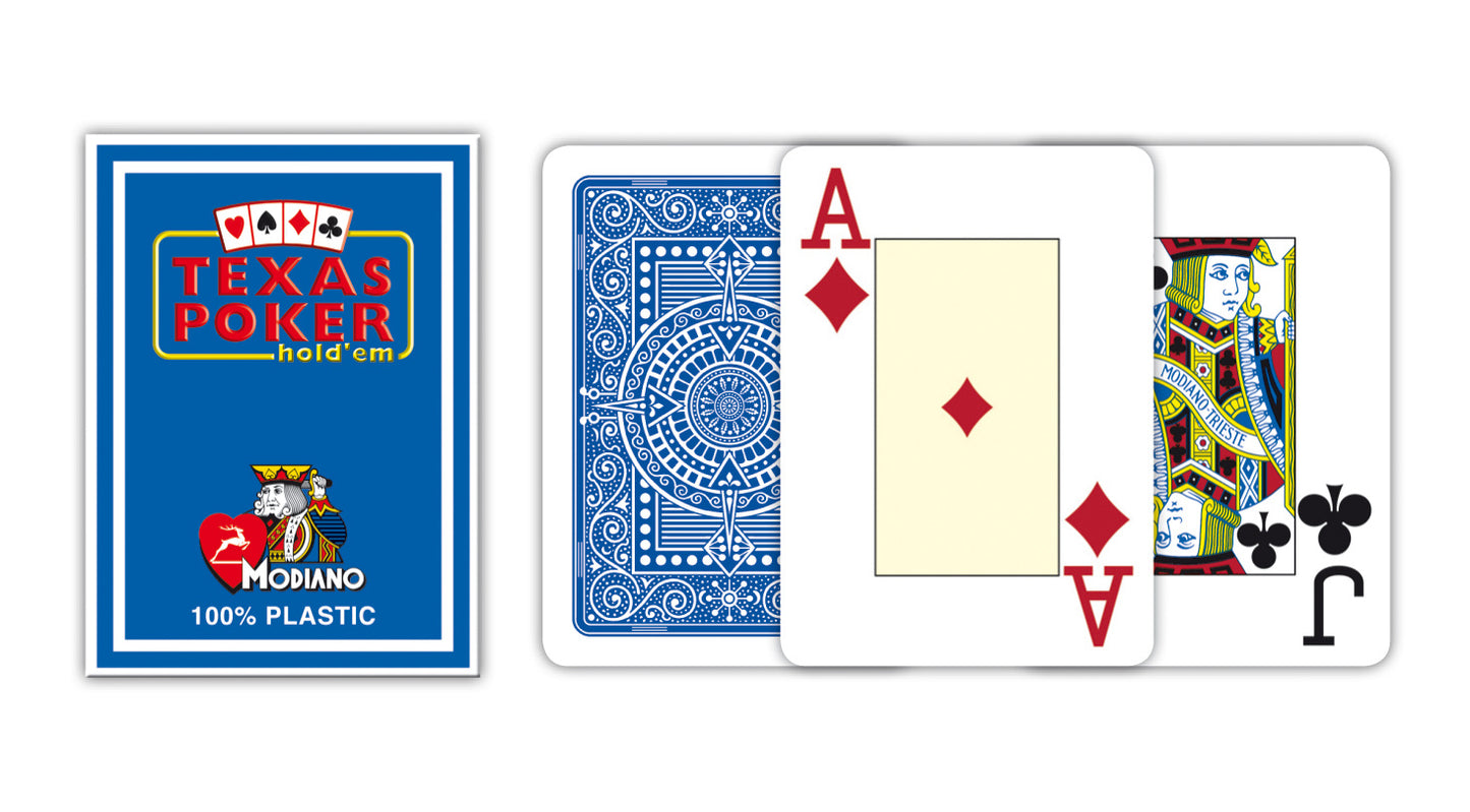 Cartas de Póker Modiano 100% Plástico Azul