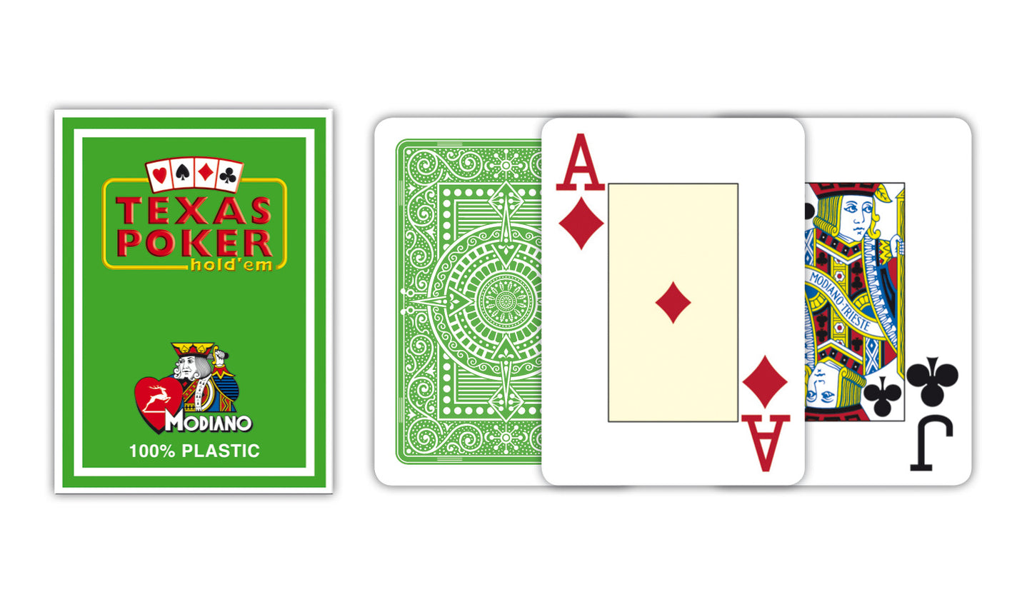 Cartas de Póker Modiano 100% Plástico Verde Claro