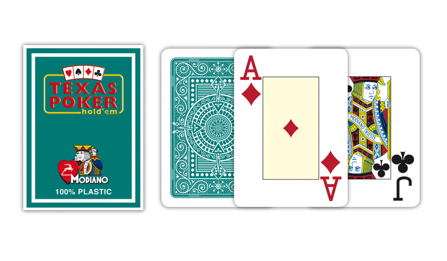 Cartas de Póker Modiano 100% Plástico Verde Oscuro