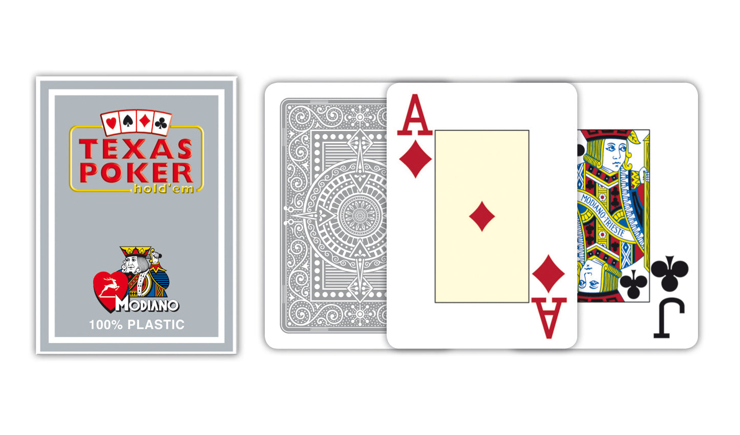 Cartas de Póker Modiano 100% Plástico Gris