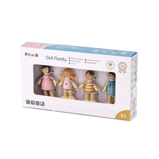 Familia muñecos flexibles madera Polarb