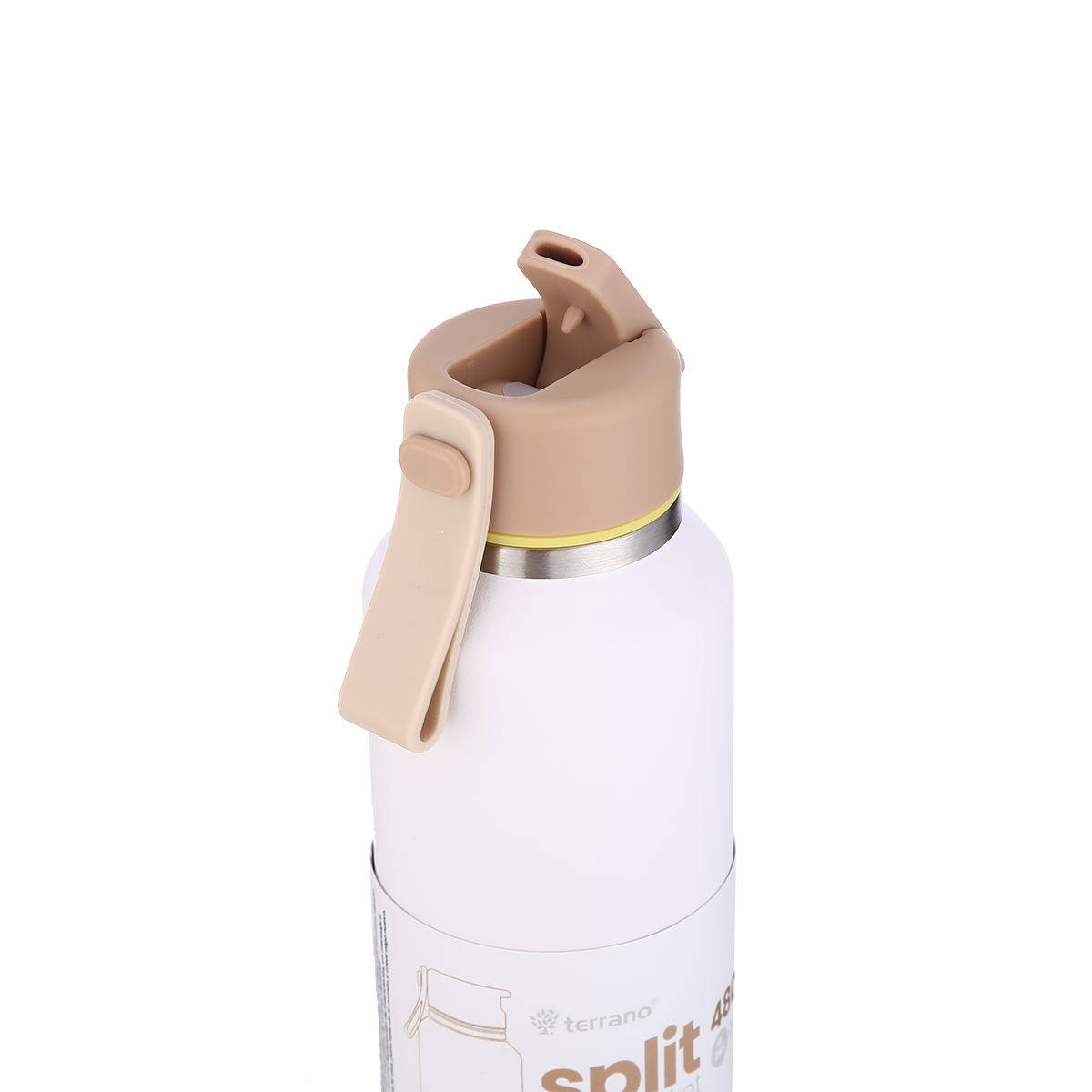 Botella Térmica Split Pocket 480ml - Blanco