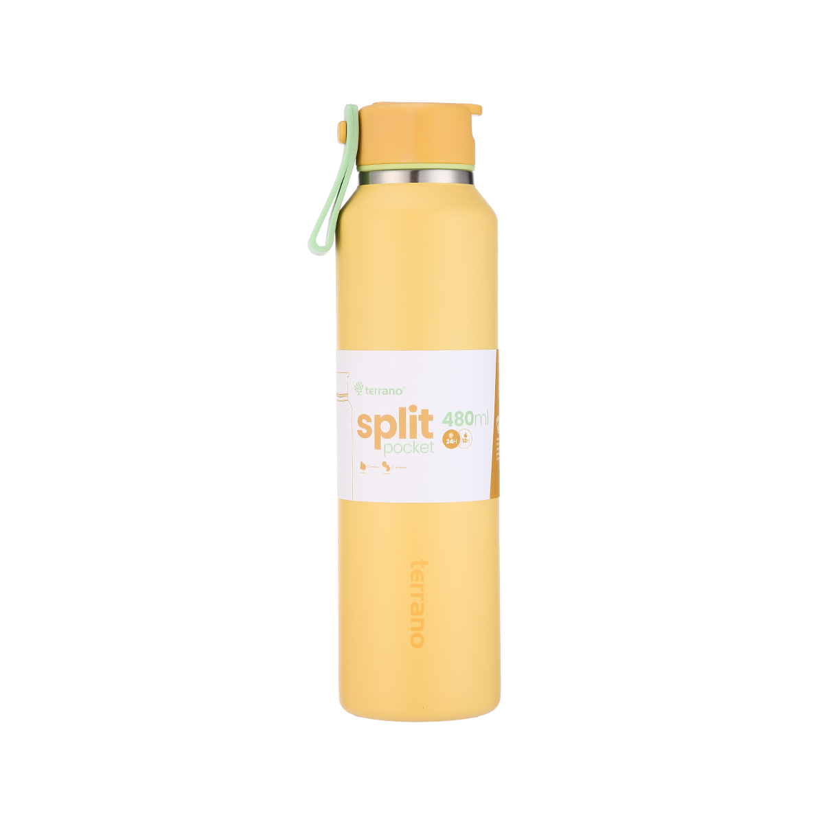 Botella Térmica Split Pocket 480ml - Mostaza