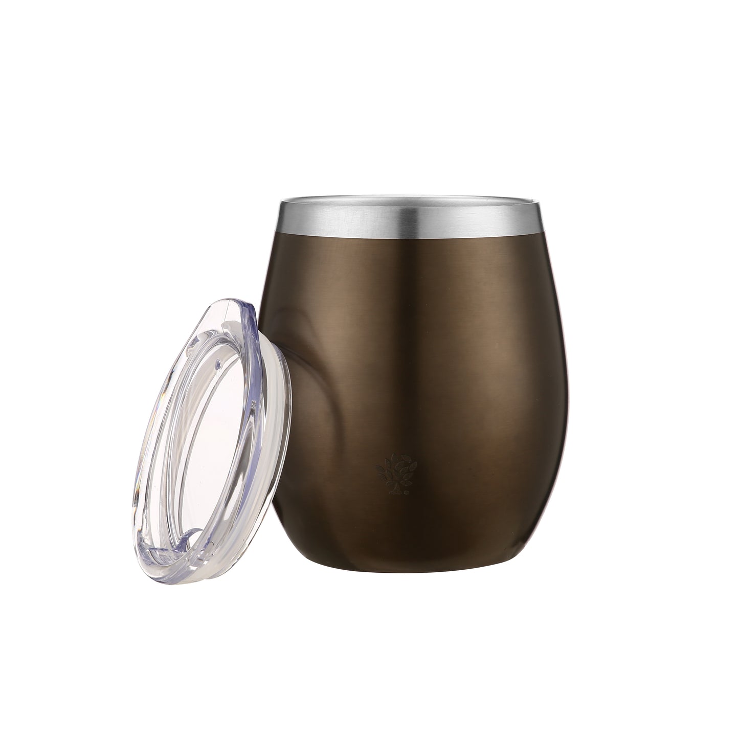 Mate Con Tapa - Marrón Metalizado