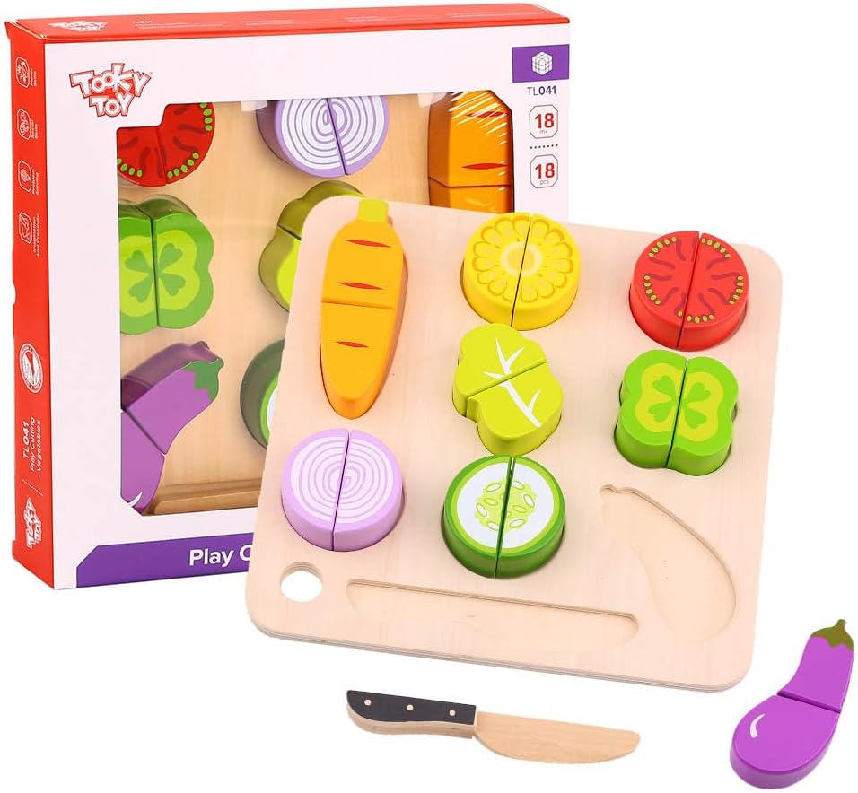 Tabla vegetales grande de madera Tooky Toy