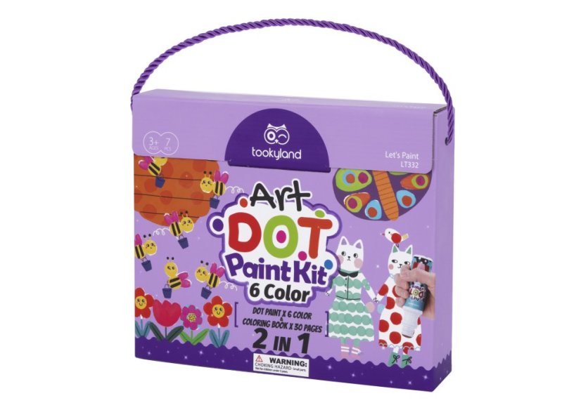 Marcadores de punto lavables (x6) Dot Art Tookyland