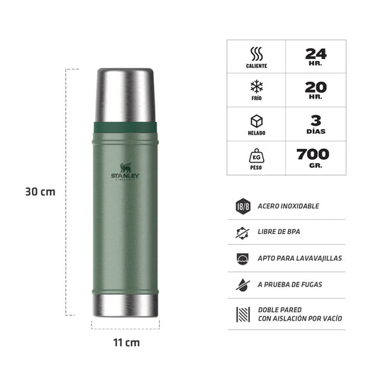 Termo Stanley Classic 590ml - Verde