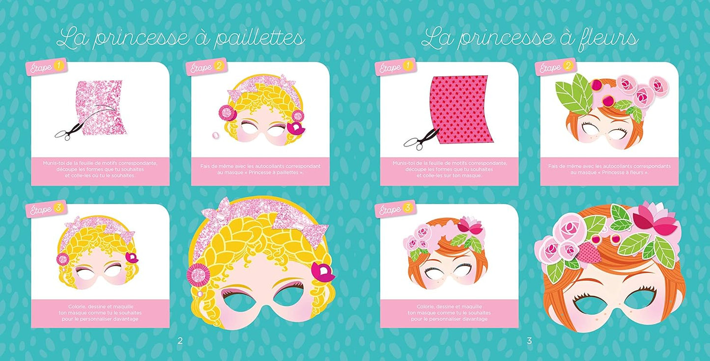 Kit para hacer máscaras de papel de princesas Auzou