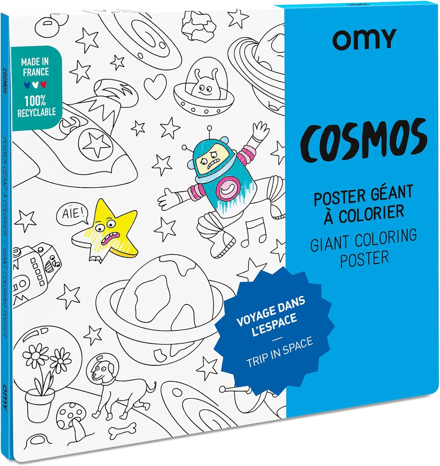 Poster gigante para colorear Cosmos Omy