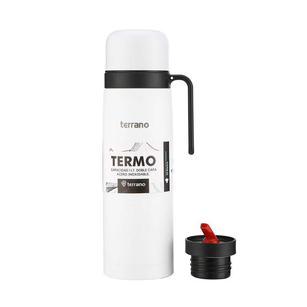 Termo 1Lt. Manija Rígida - Blanco