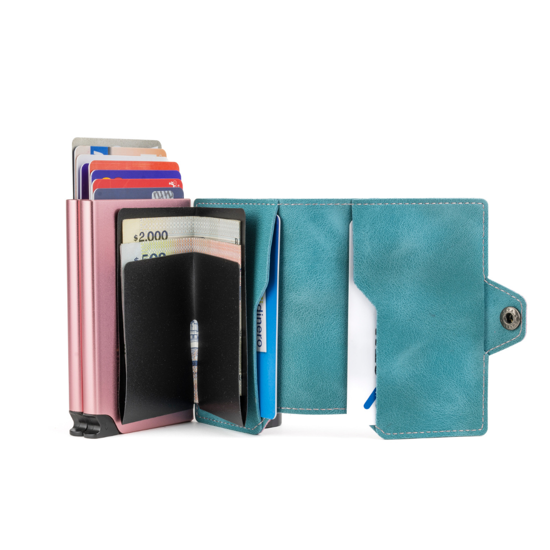 Billetera Double Alabama - Aqua Rose