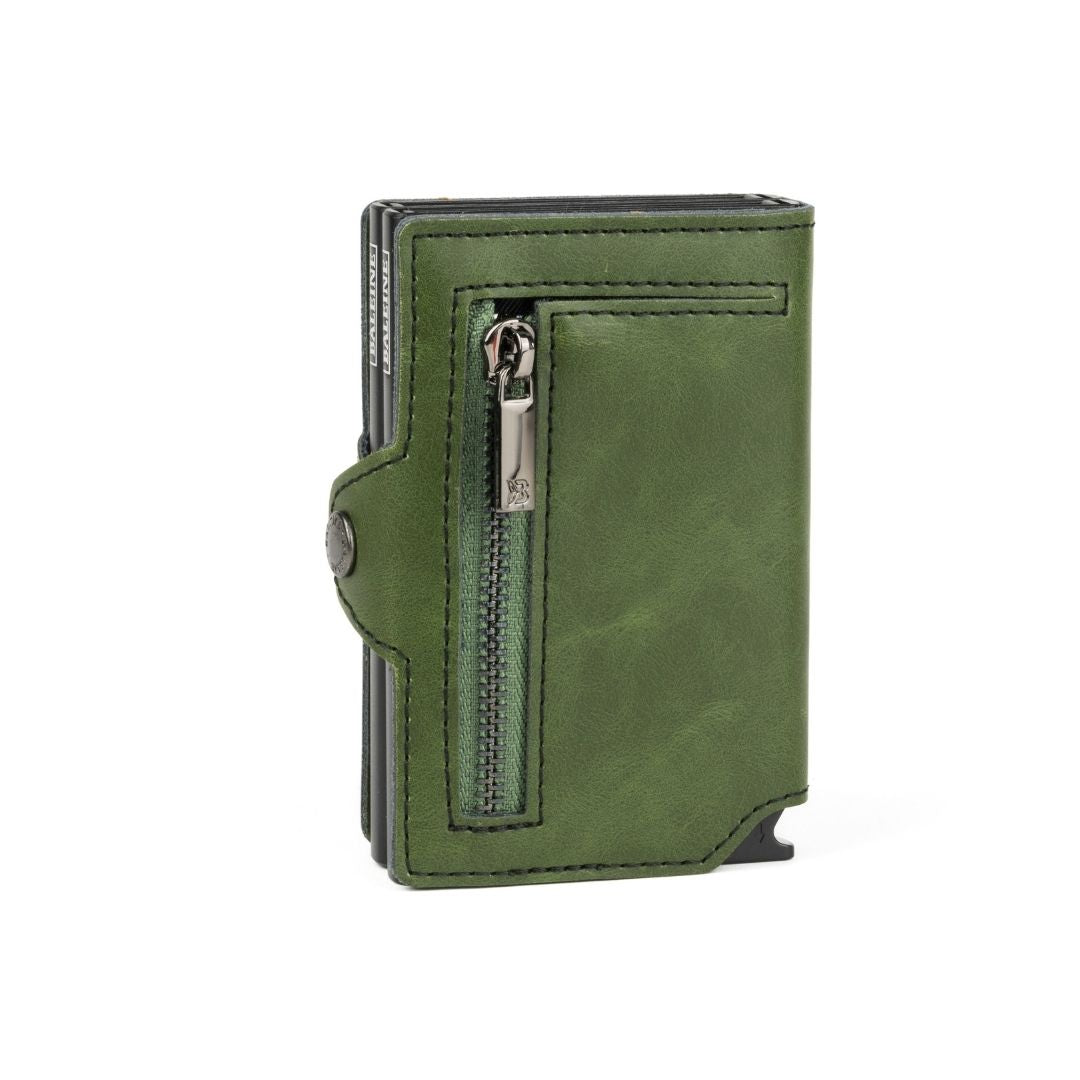 Billetera Double Kansas Zipper - Army Green