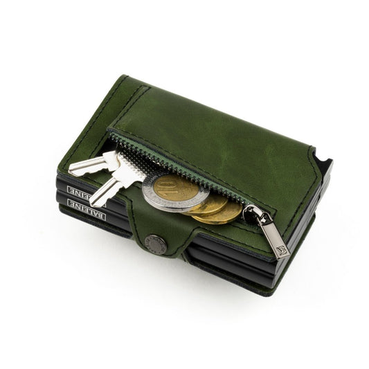Billetera Double Kansas Zipper - Army Green