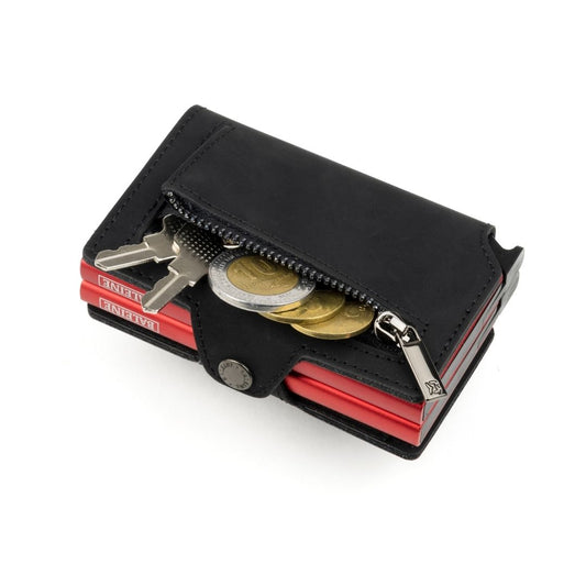 Billetera Double Kansas Zipper - Dark Red