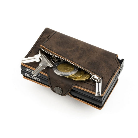 Billetera Double Kansas Zipper - Deep Brown
