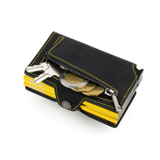 Billetera Double Kansas Zipper - Golden Black