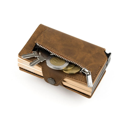 Billetera Double Kansas Zipper - Golden Brown