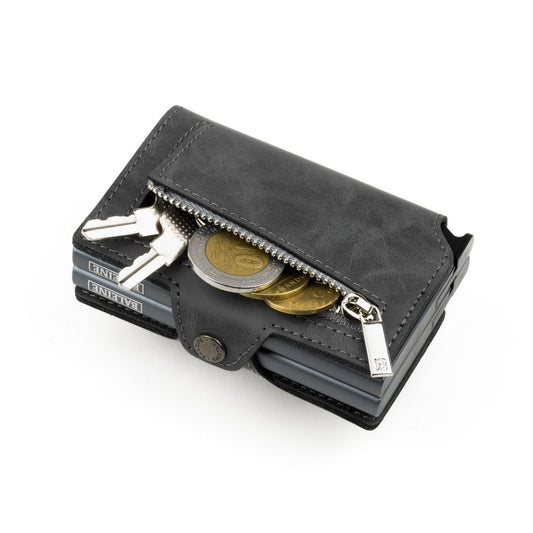 Billetera Double Kansas Zipper - Space Grey