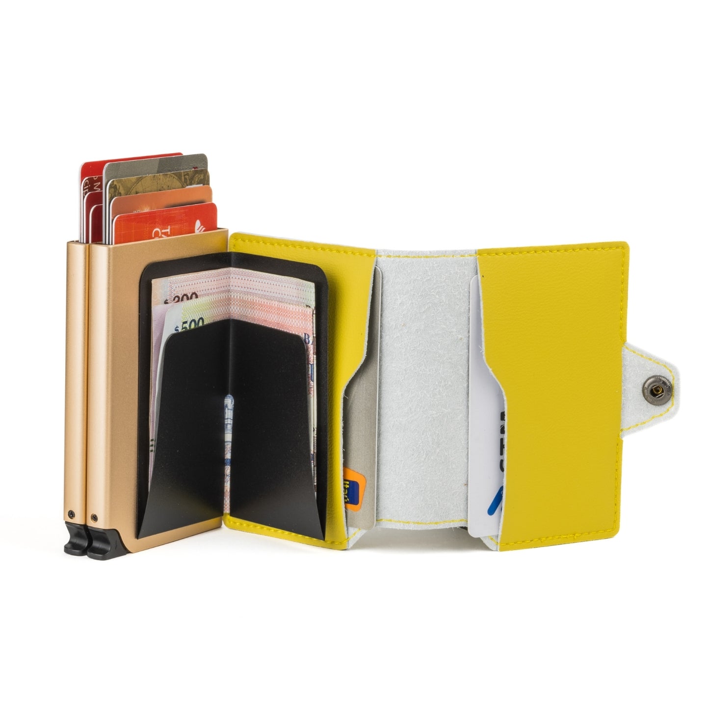 Billetera Double Kansas - Pastel Mustard