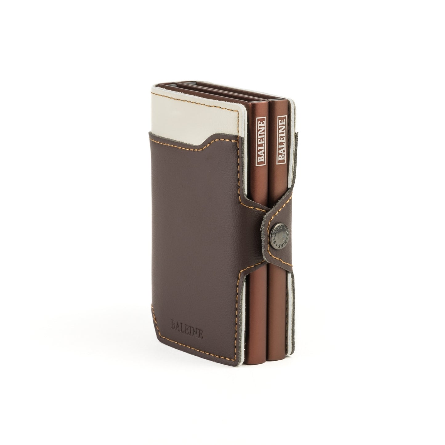 Billetera Double Alabama - White Brown