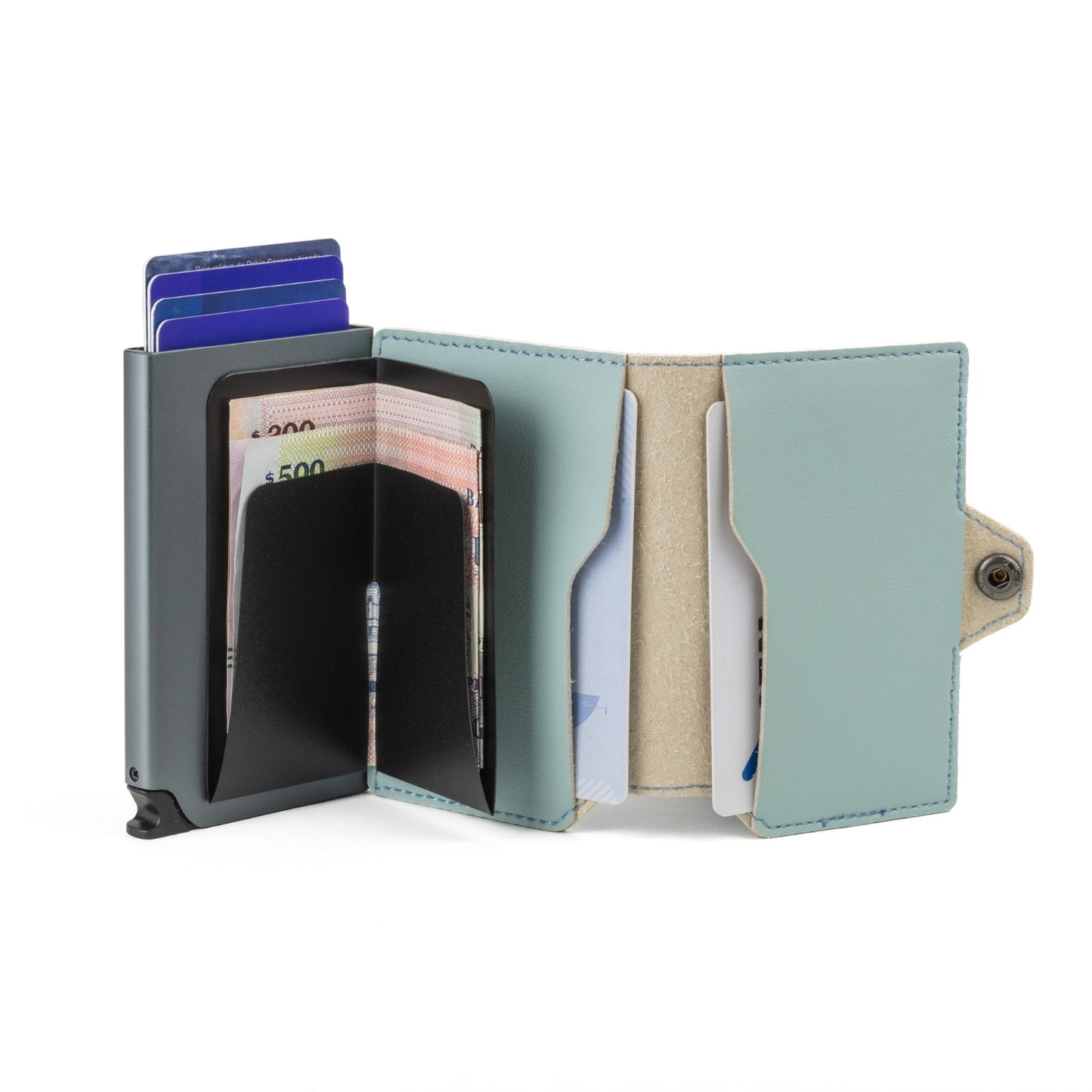 Billetera Kansas - Pastel Aqua