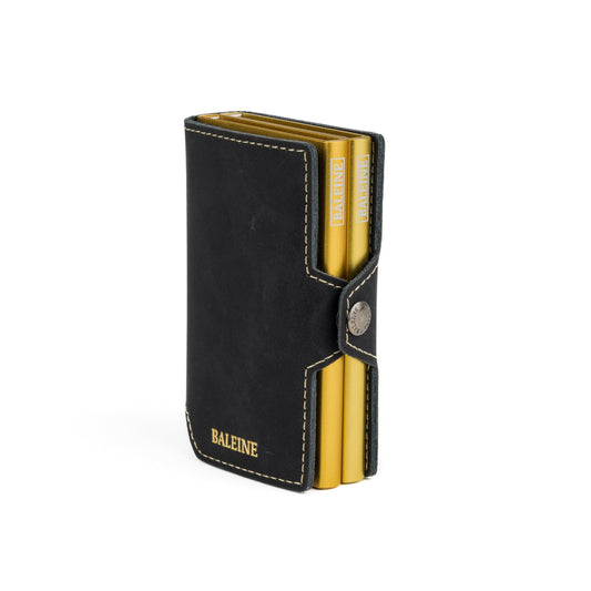 Billetera Double Kansas - Golden Black