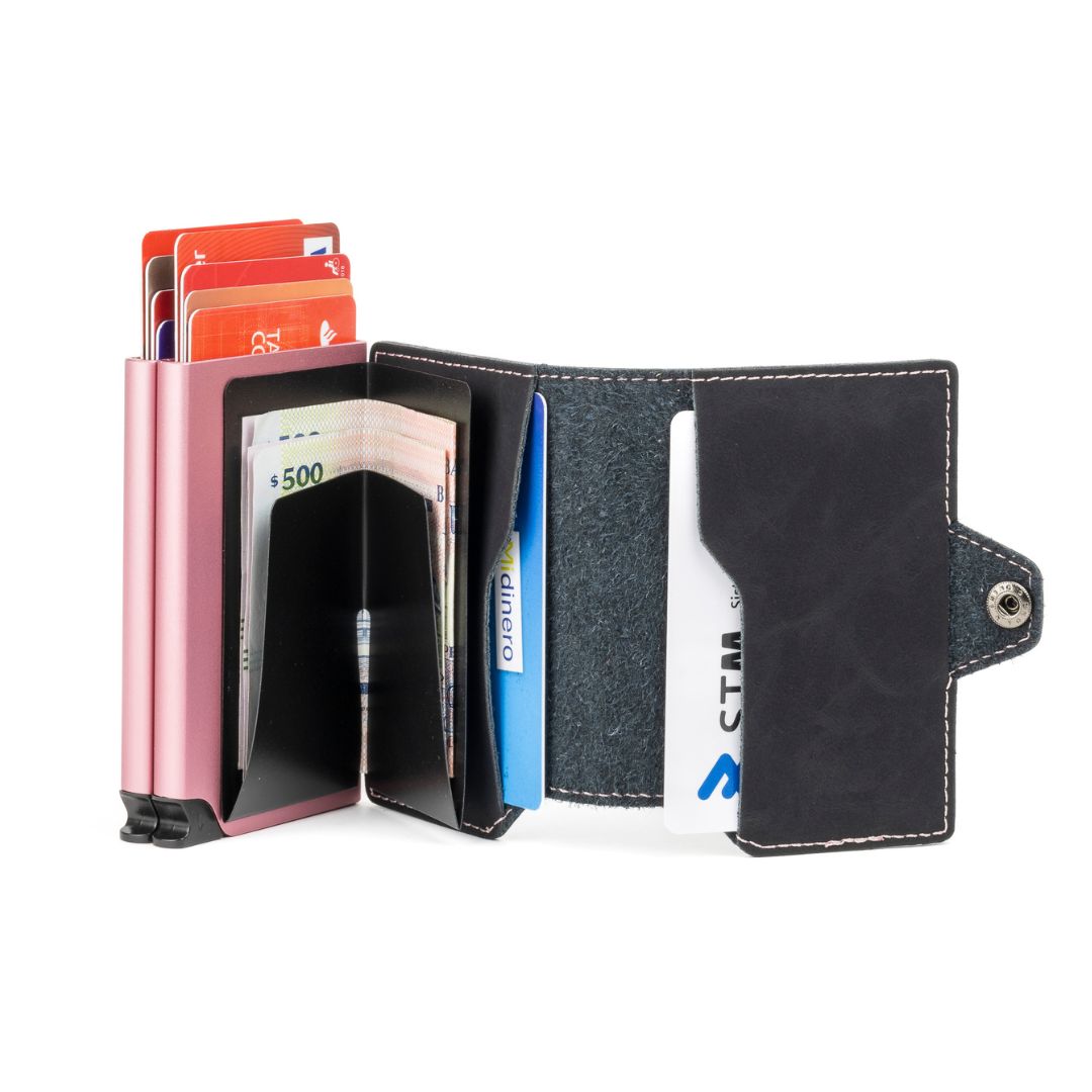 Billetera Double Kansas Zipper - Dark Pink