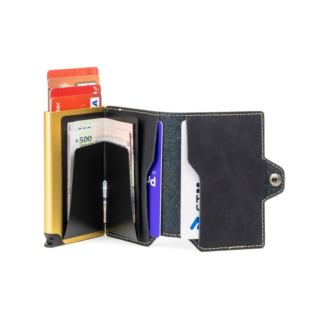 Billetera Kansas - Golden Black