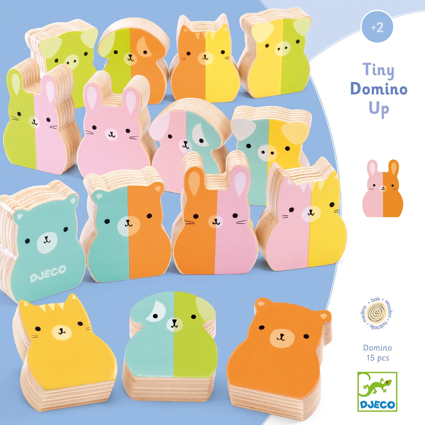 Dominó de madera Tiny-up Animales by Djeco