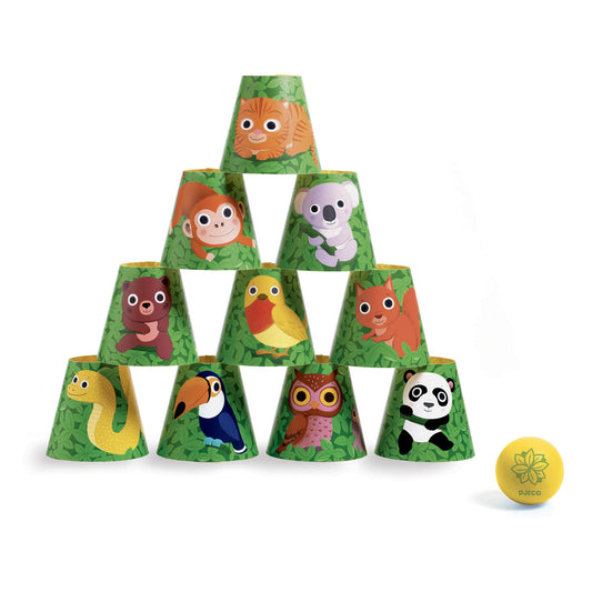 Juego de derribo Knock 'em down Djeco