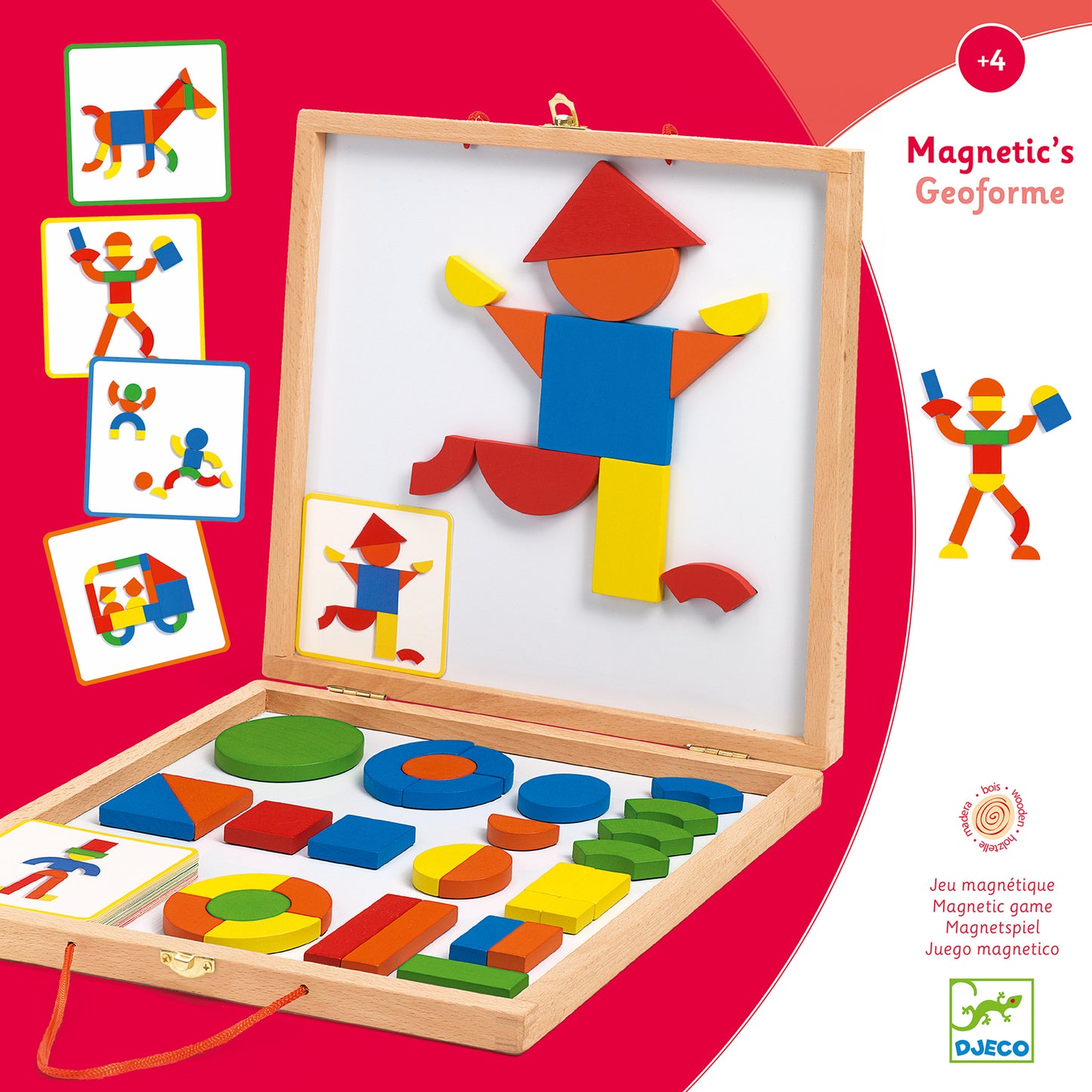 Juego Magnético maletín madera Geoforme Djeco