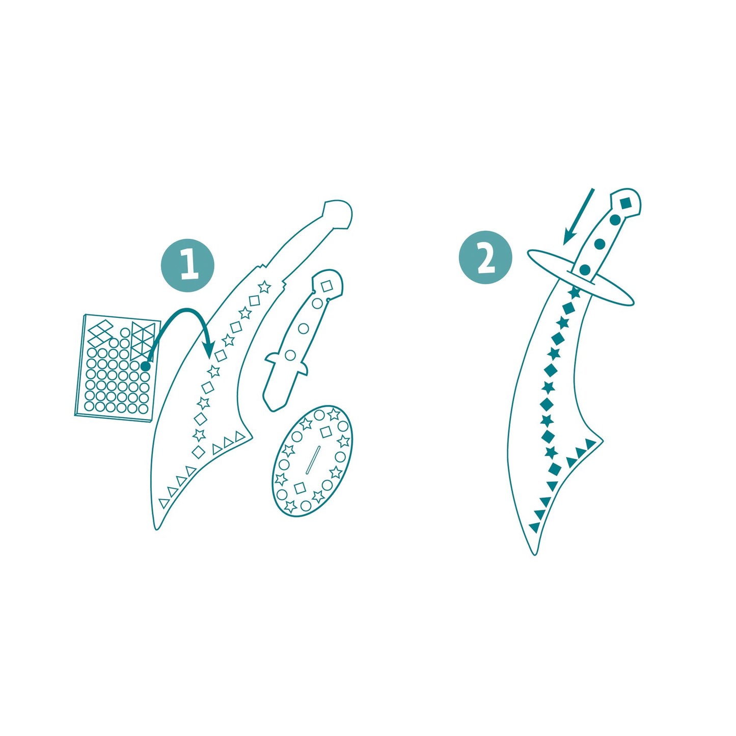 Do it yourself: mosaicos espadas piratas Djeco