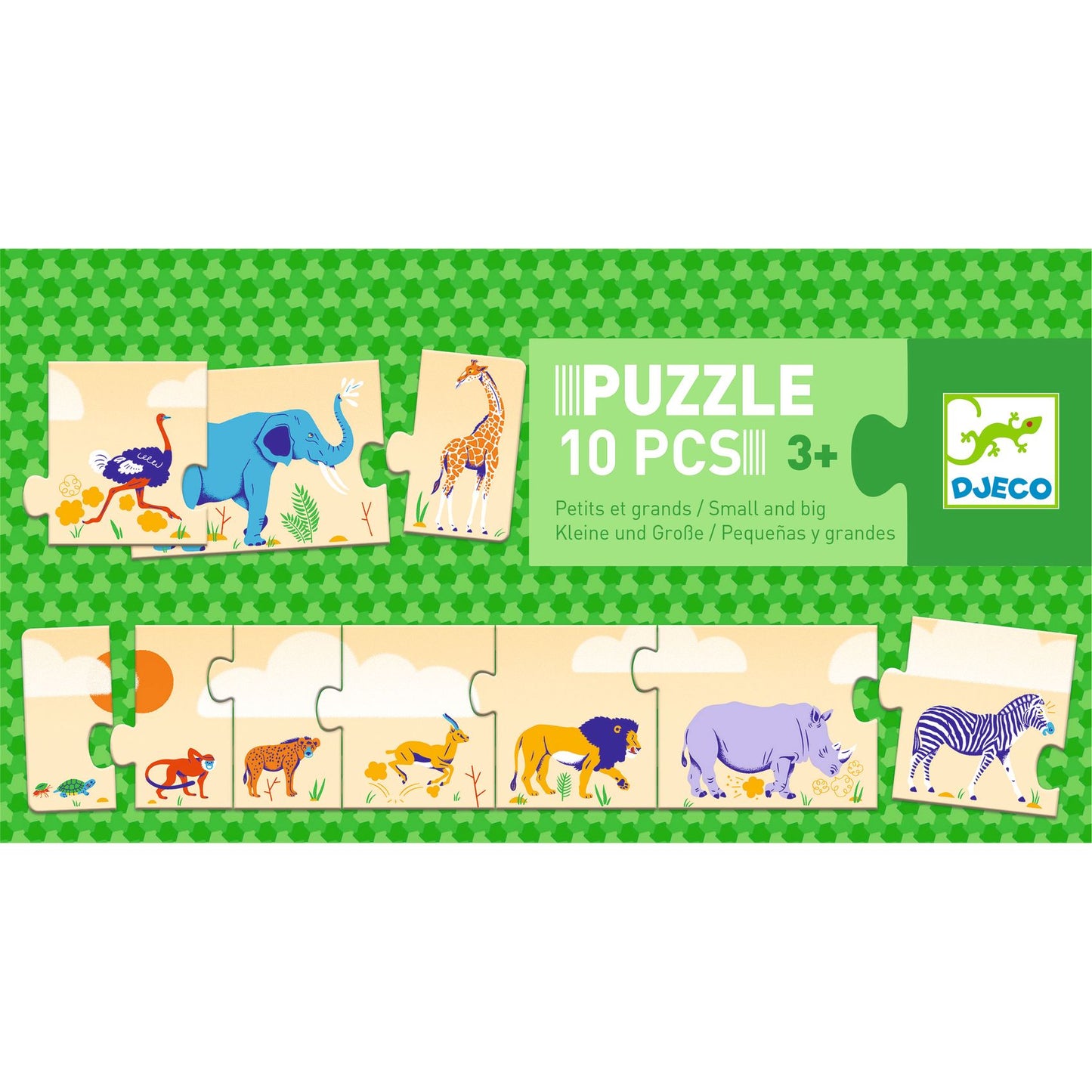 Puzzle pequeños y grandes animales (10 pzas) Djeco