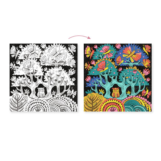 Set manualidades Colorea animales con lentes 3D Djeco