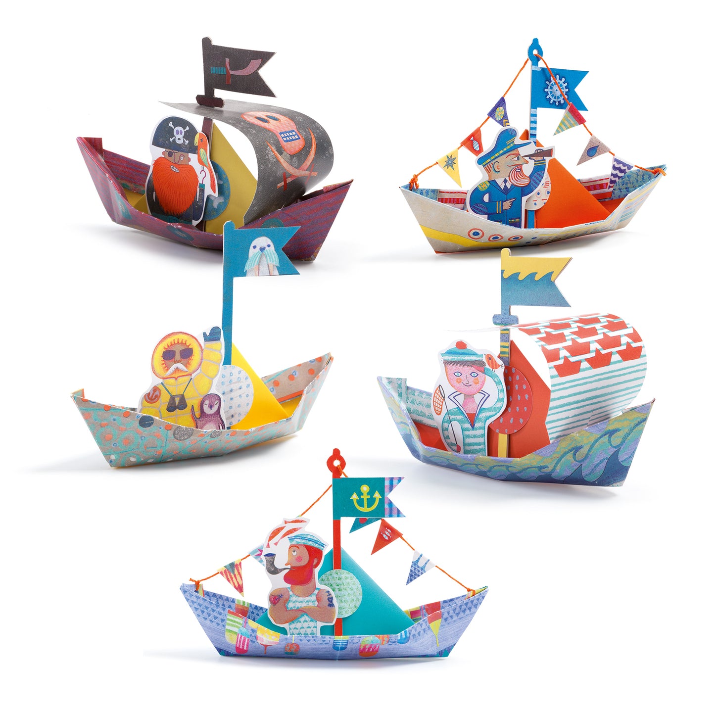 Origami 15 barcos flotantes Djeco