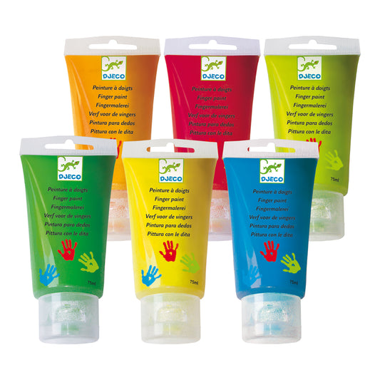 6 tubos de pintura para dedos Djeco