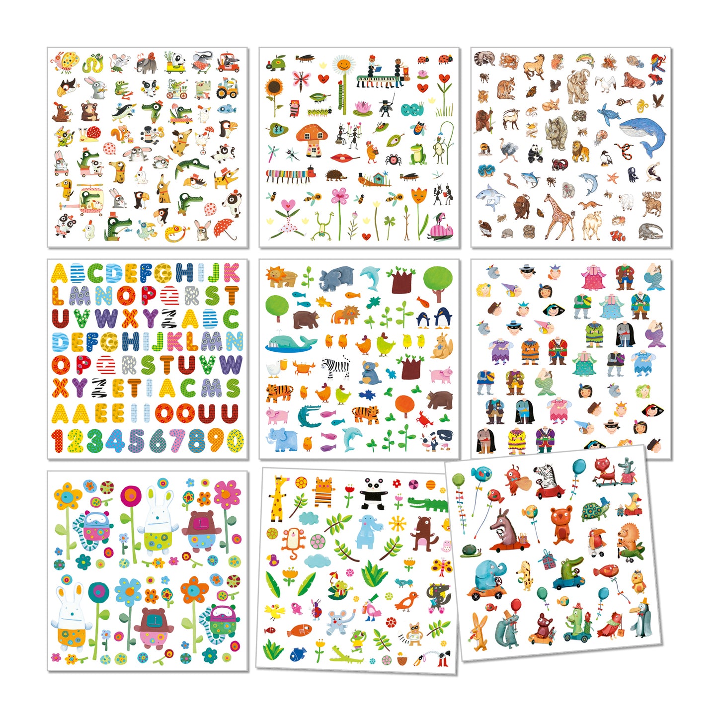 Stickers con volumen para los más pequeños (x1000) Djeco