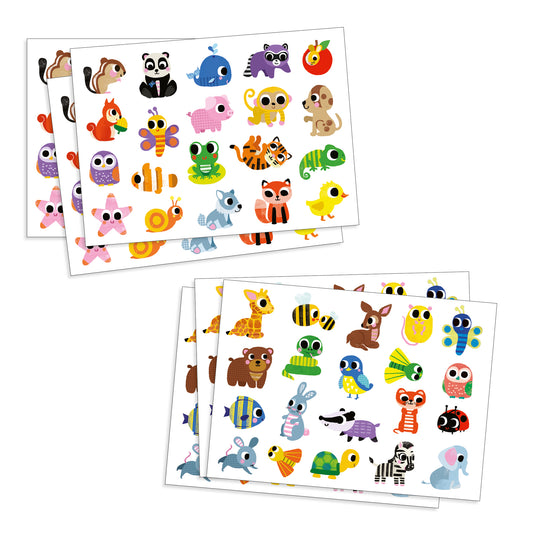 Stickers grandes para pequeños baby animals Djeco