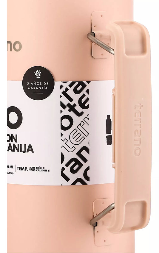 Termo Slim 750ml con Manija - Rosa