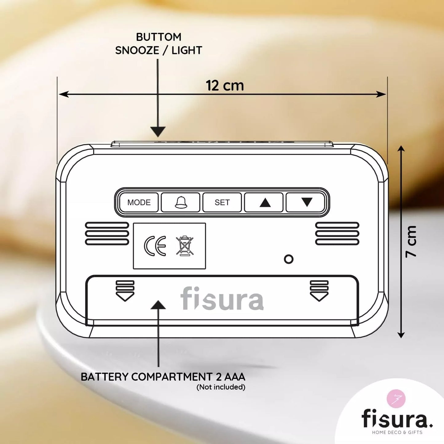 Reloj Despertador Digital Fisura