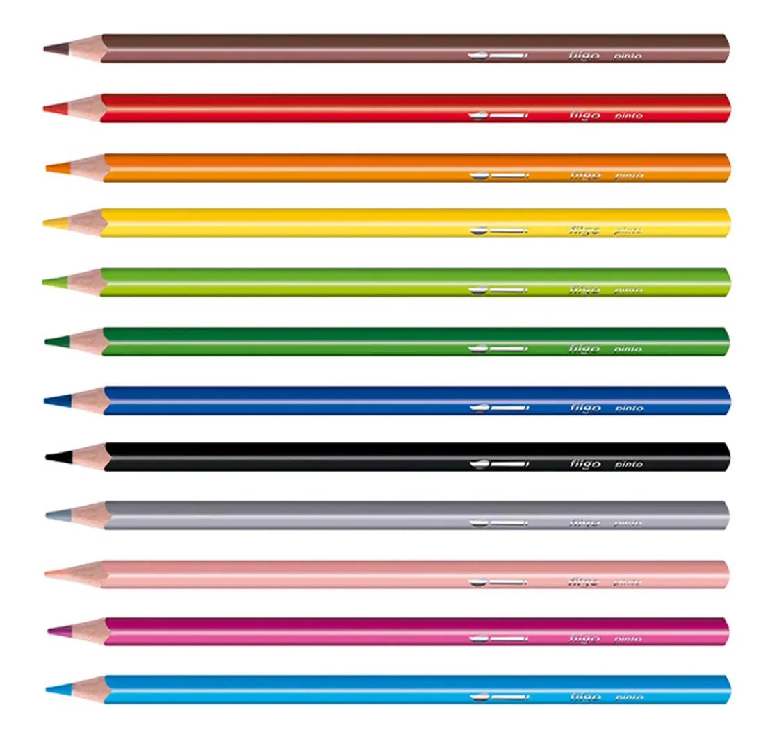 Lápices de colores Pinto Acuarelables (x12) Filgo