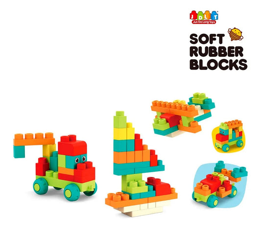 Bloques de construcción goma 62 pzas