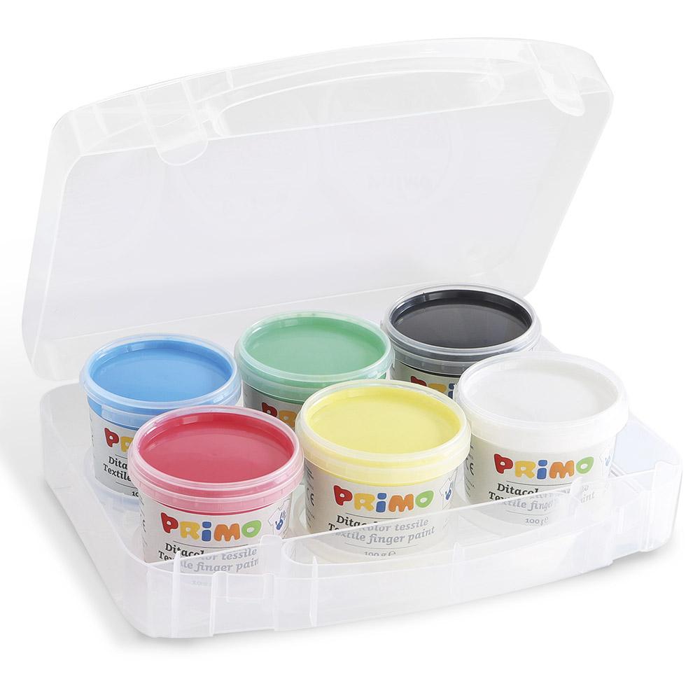 Pintura de dedos para telas (x6) Primo