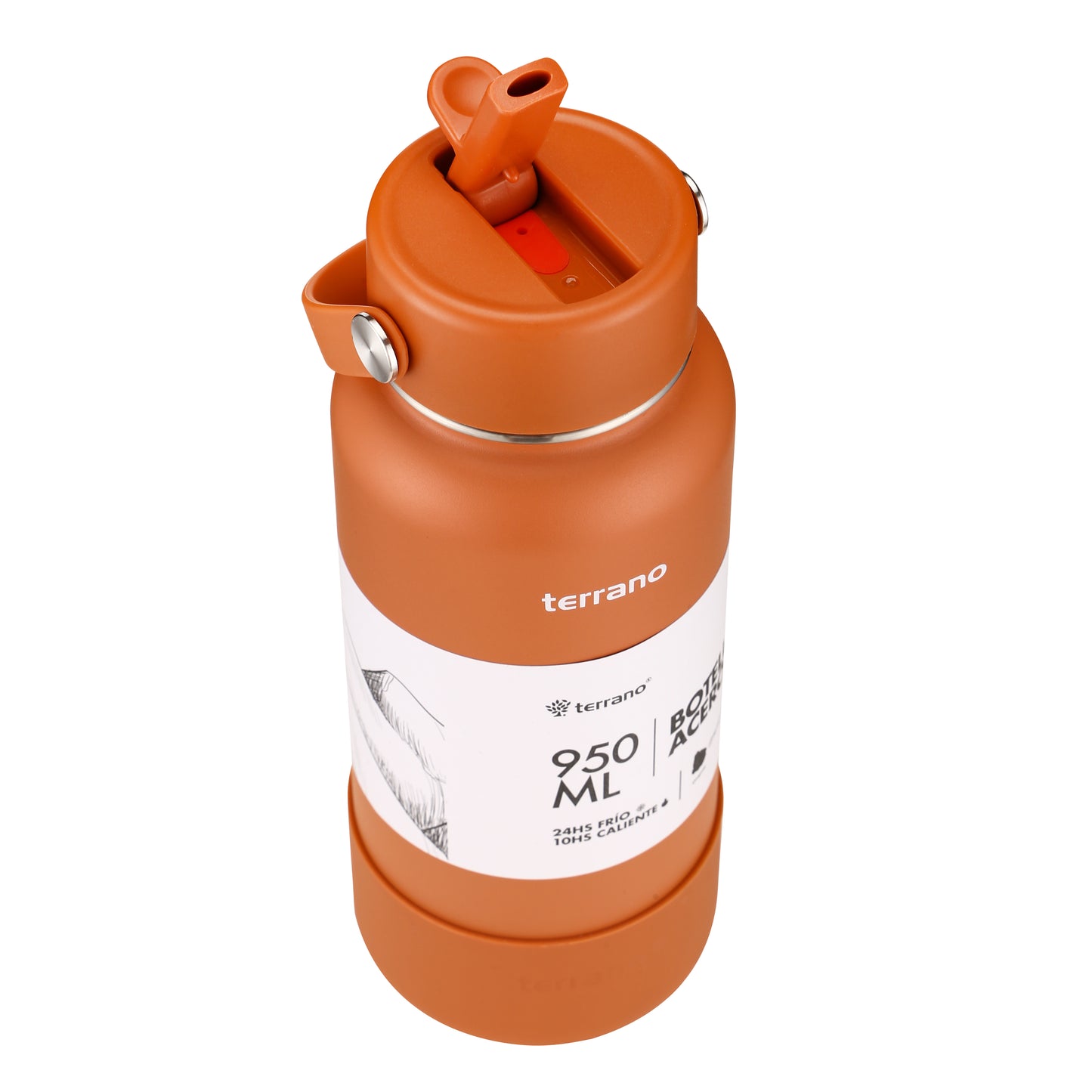 Botella Térmica Con Pico 950ml - Terracota