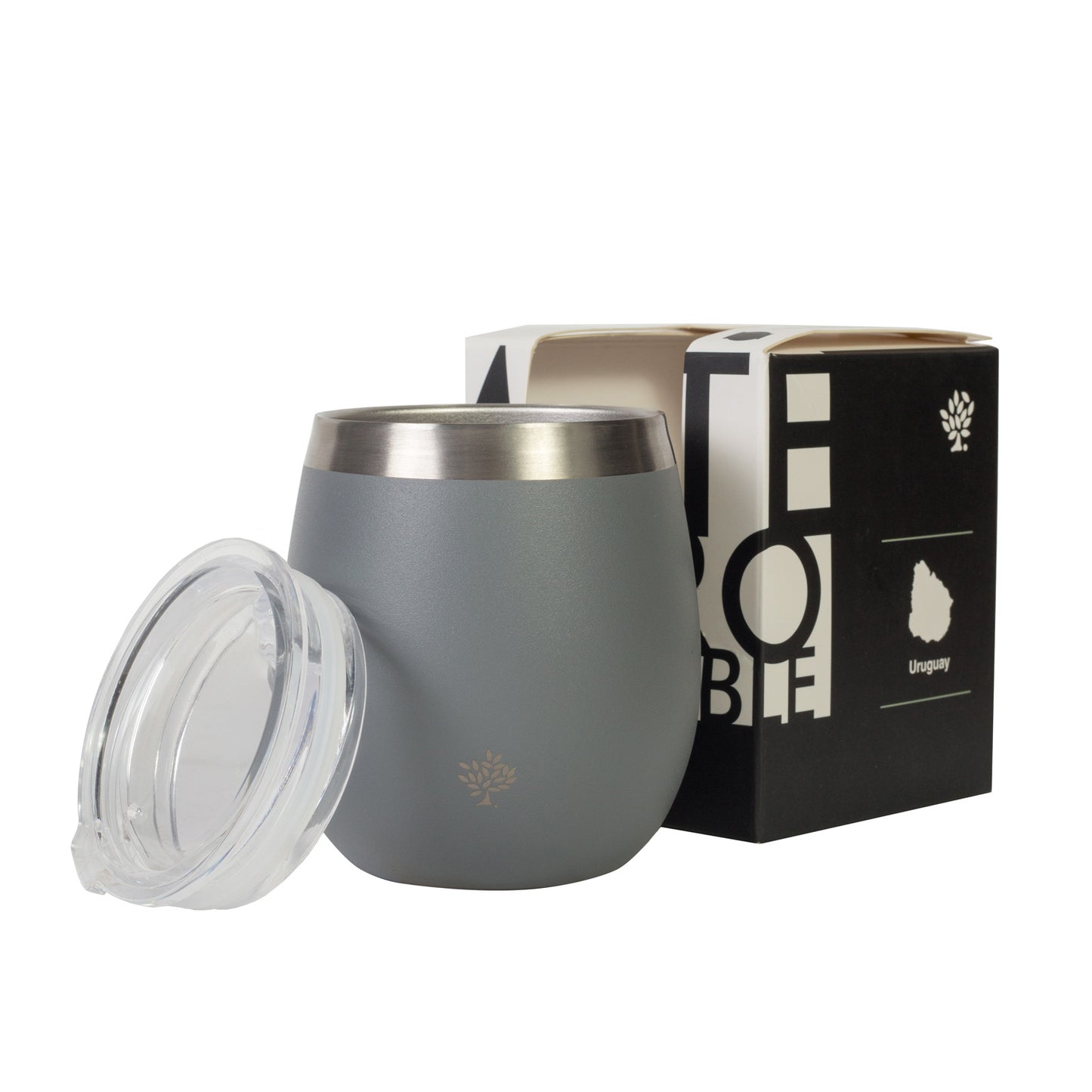 Mate Con Tapa - Gris