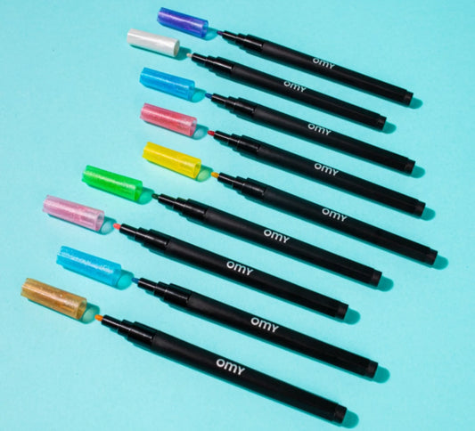 Marcadores glitter (9 unidades) Omy